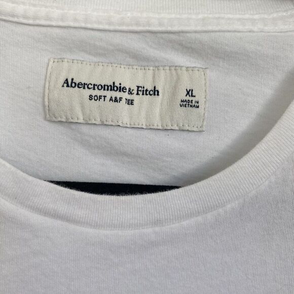 Abercrombie & Fitch Soft A&F Tee Men's Plain White XL - Picture 2 of 5